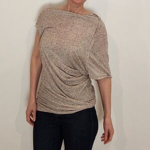 Beige Asymmetrical Top
